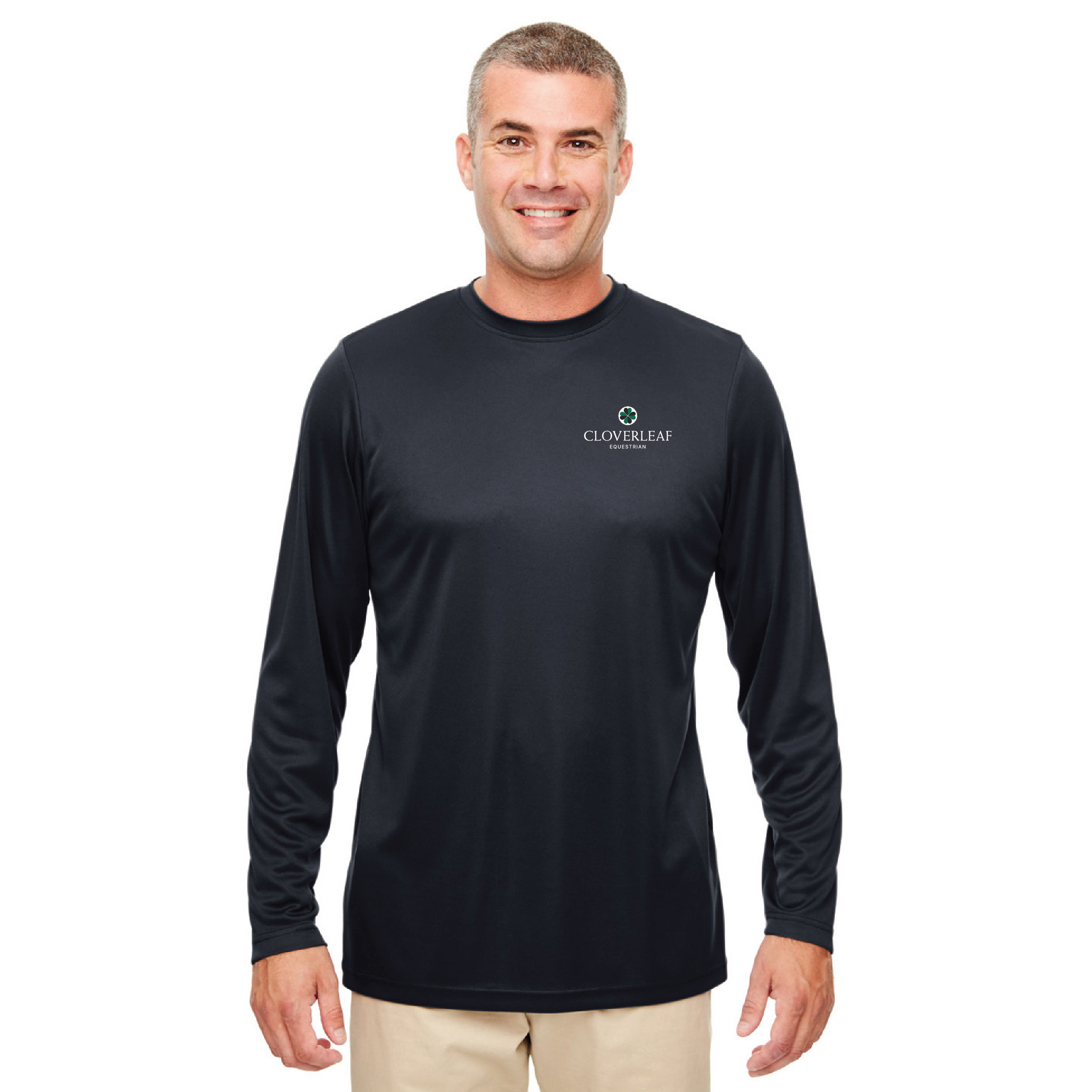 Cloverleaf Equestrian Men's Cool & Dry Sport Performance Long Sleev