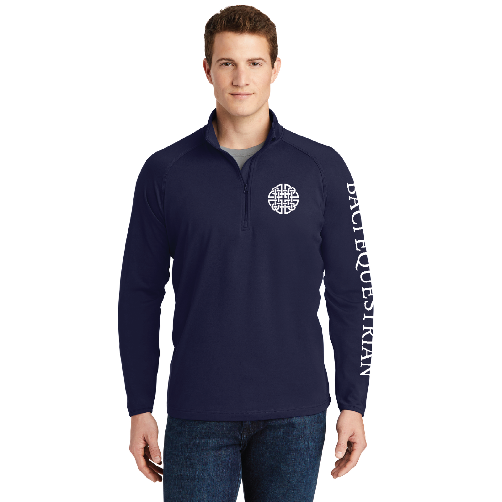 Baci Equestrian Sport-Tek Men's Stretch 1/4 Zip Pullover