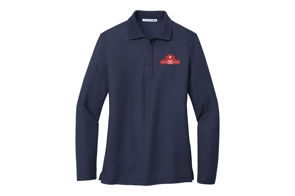 Red Barn IEA Women's Port Authority Long Sleeve Silk Touch Polo