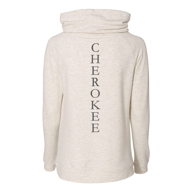 Cherokee Show Horses Women's Fleece Faux-Cashmere Funnel Neck Sweatshirt
