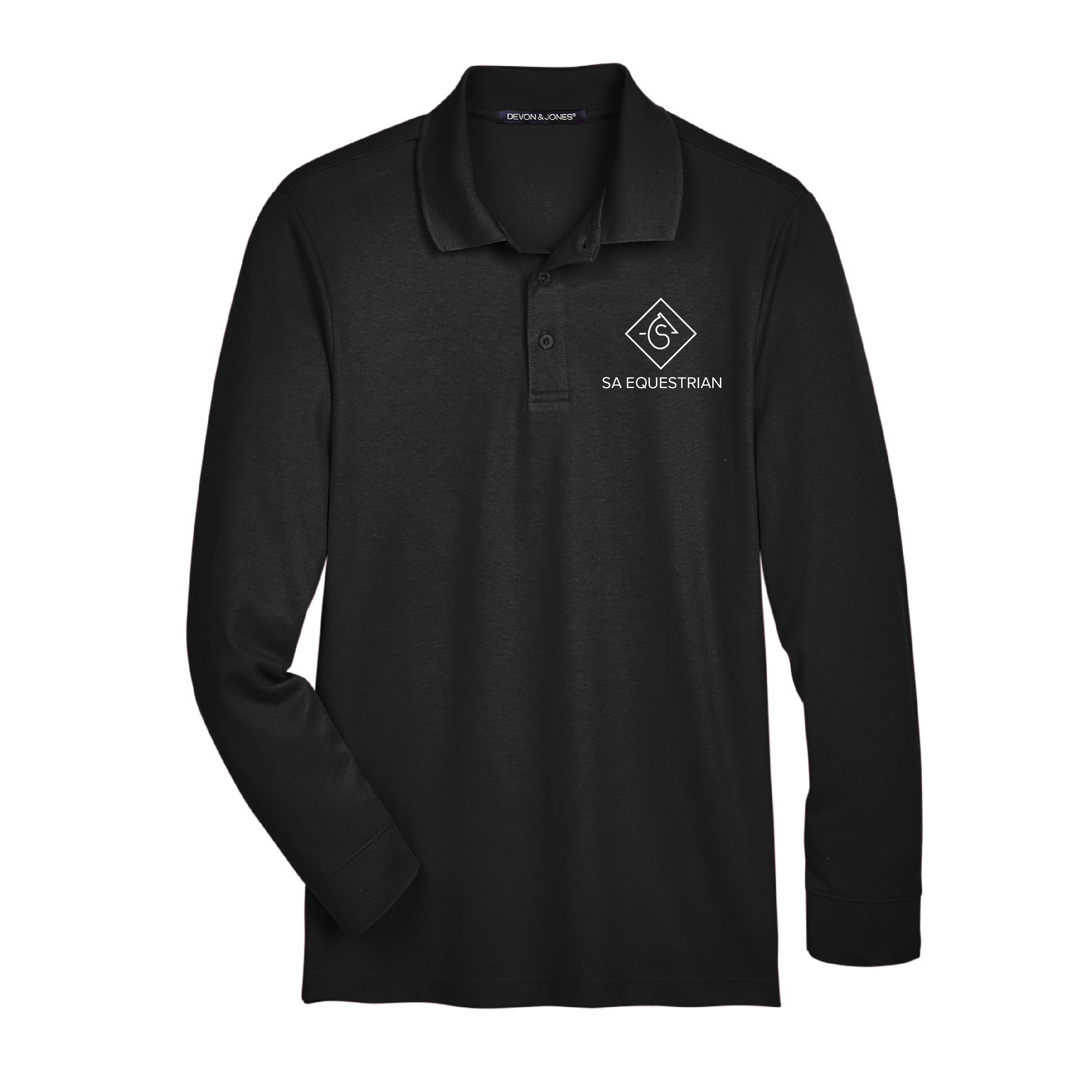 SA Equestrian Men's Devon & Jones Long Sleeve Performance Polo