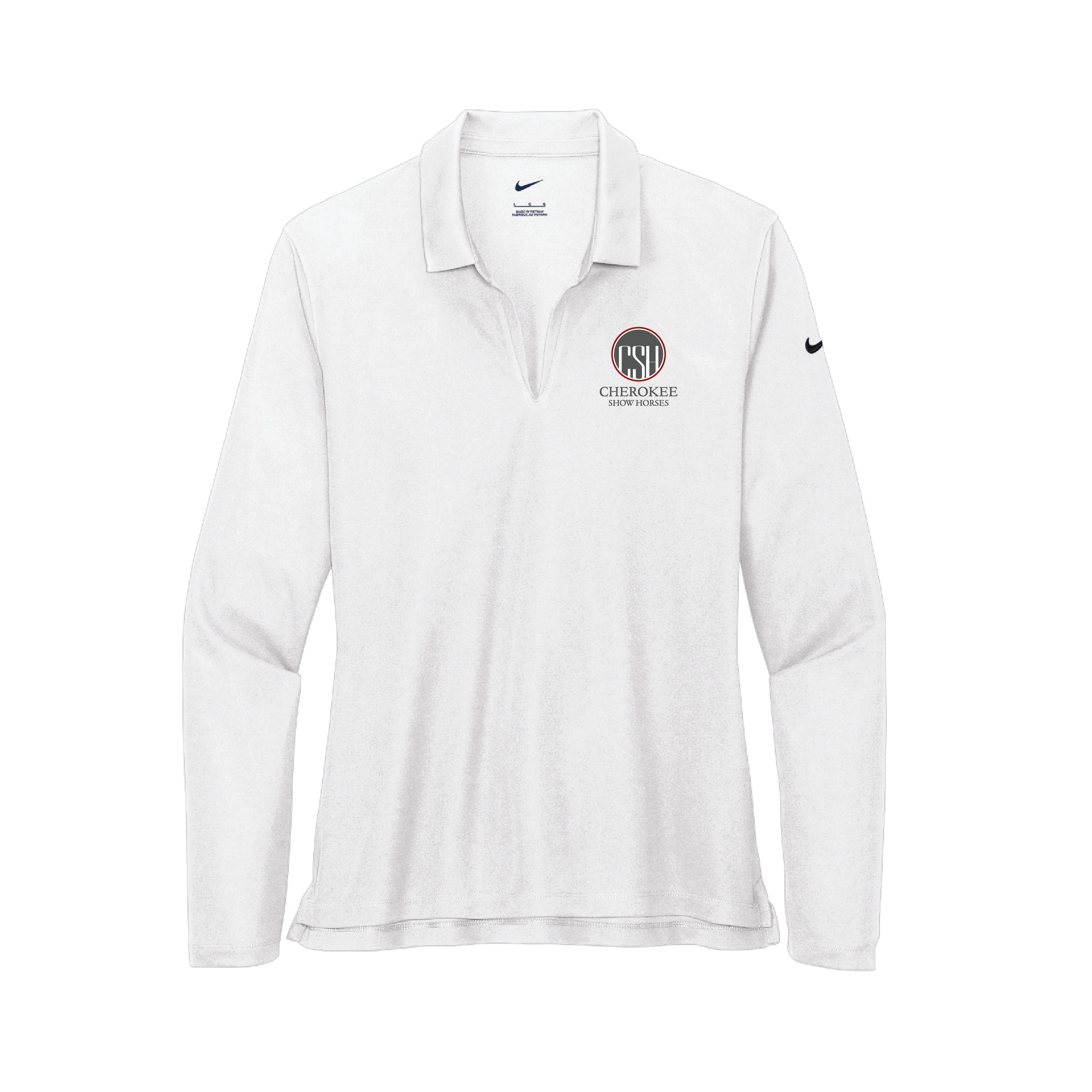 Cherokee Show Horses Women's Nike Dri-FIT Micro Pique Long Sleeve Polo