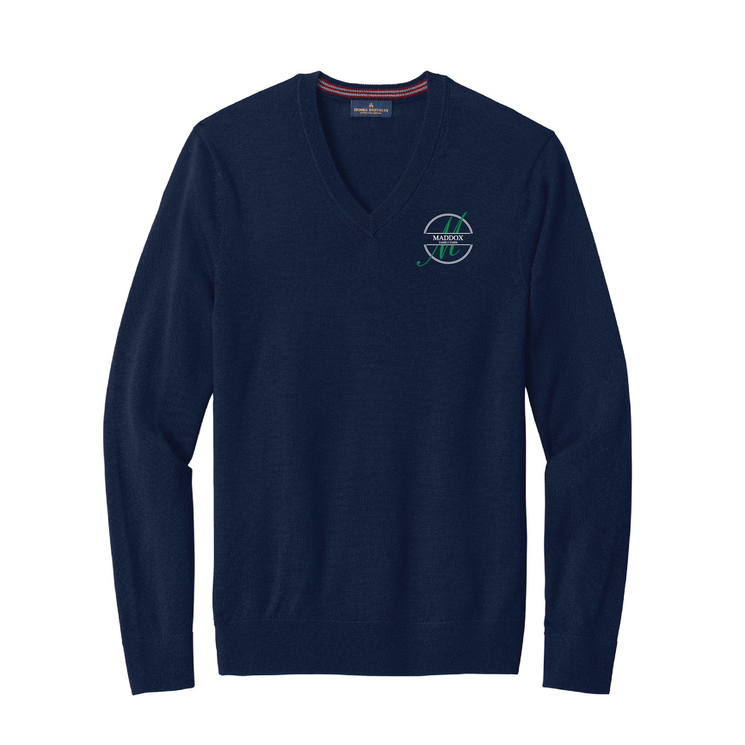 KMT Men's Brooks Brothers Washable Merino Wool V-Neck Sweater