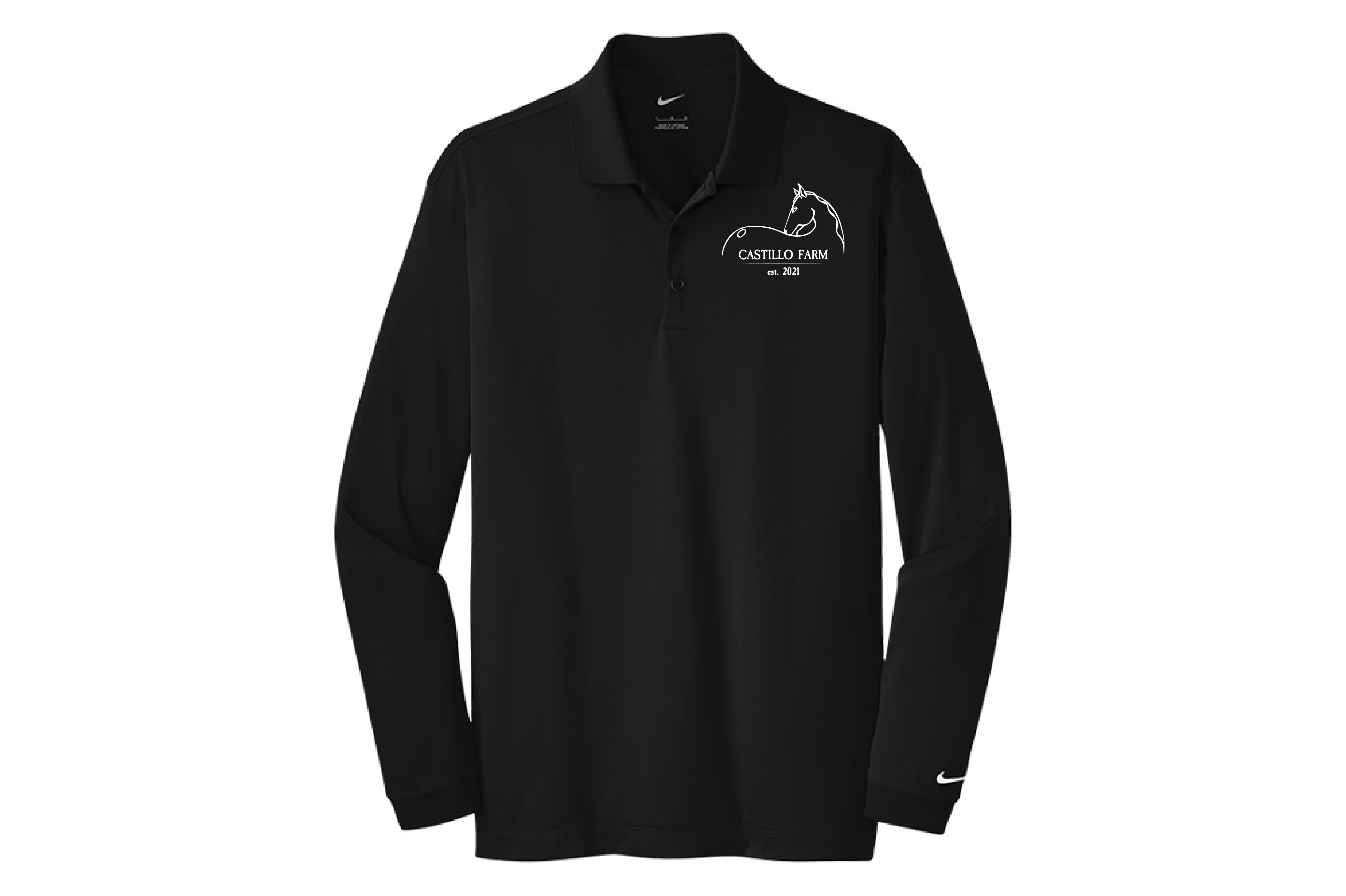 Castillo Farm Men's Nike Long Sleeve Stretch Dri-FIT Polo