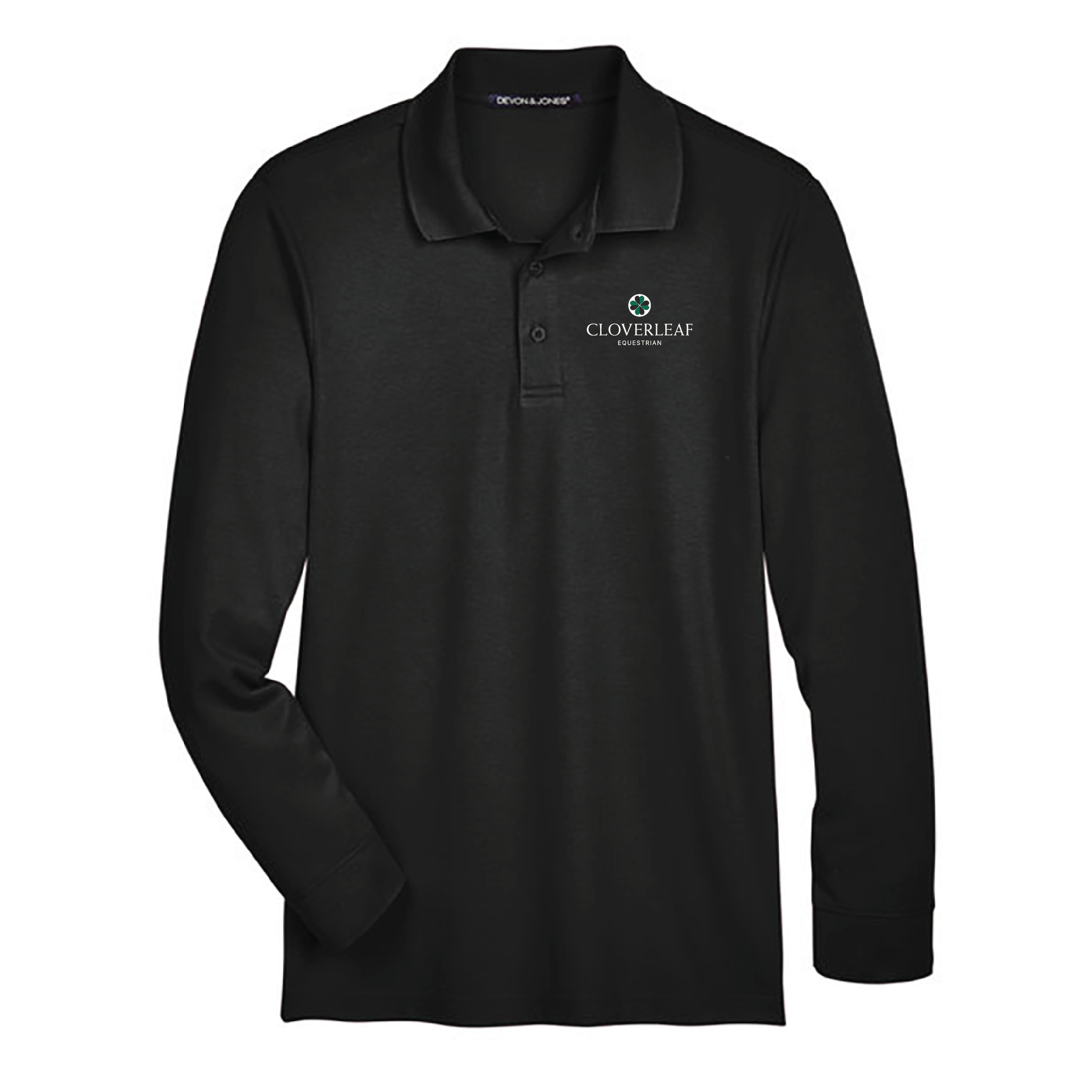 Cloverleaf Equestrian Men's Devon & Jones Long Sleeve Performance Polo