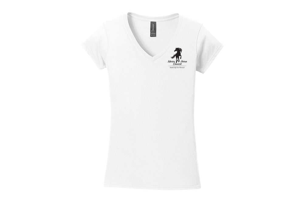 Marin Horse Council Women's Softstyle V-Neck T-Shirt