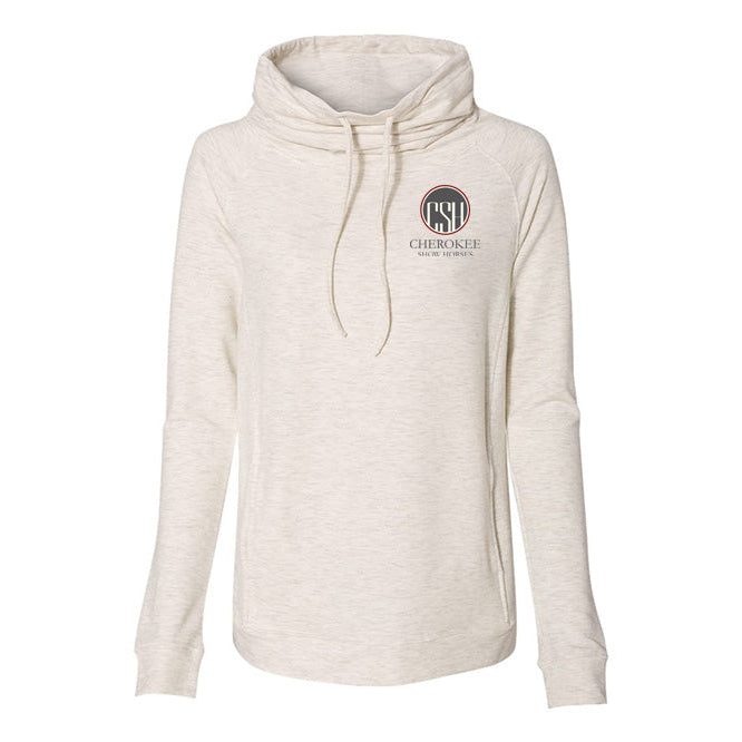 Cherokee Show Horses Women's Fleece Faux-Cashmere Funnel Neck Sweatshirt