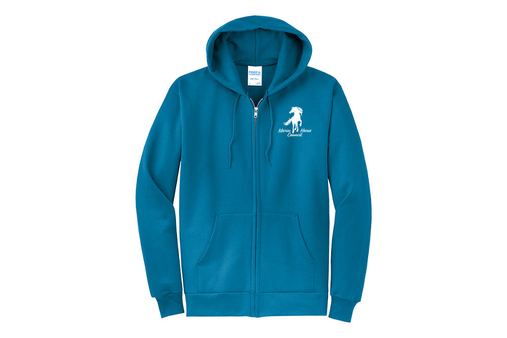 Marin Horse Council Men's Port & Company Fleece Zip-Up Hoodie