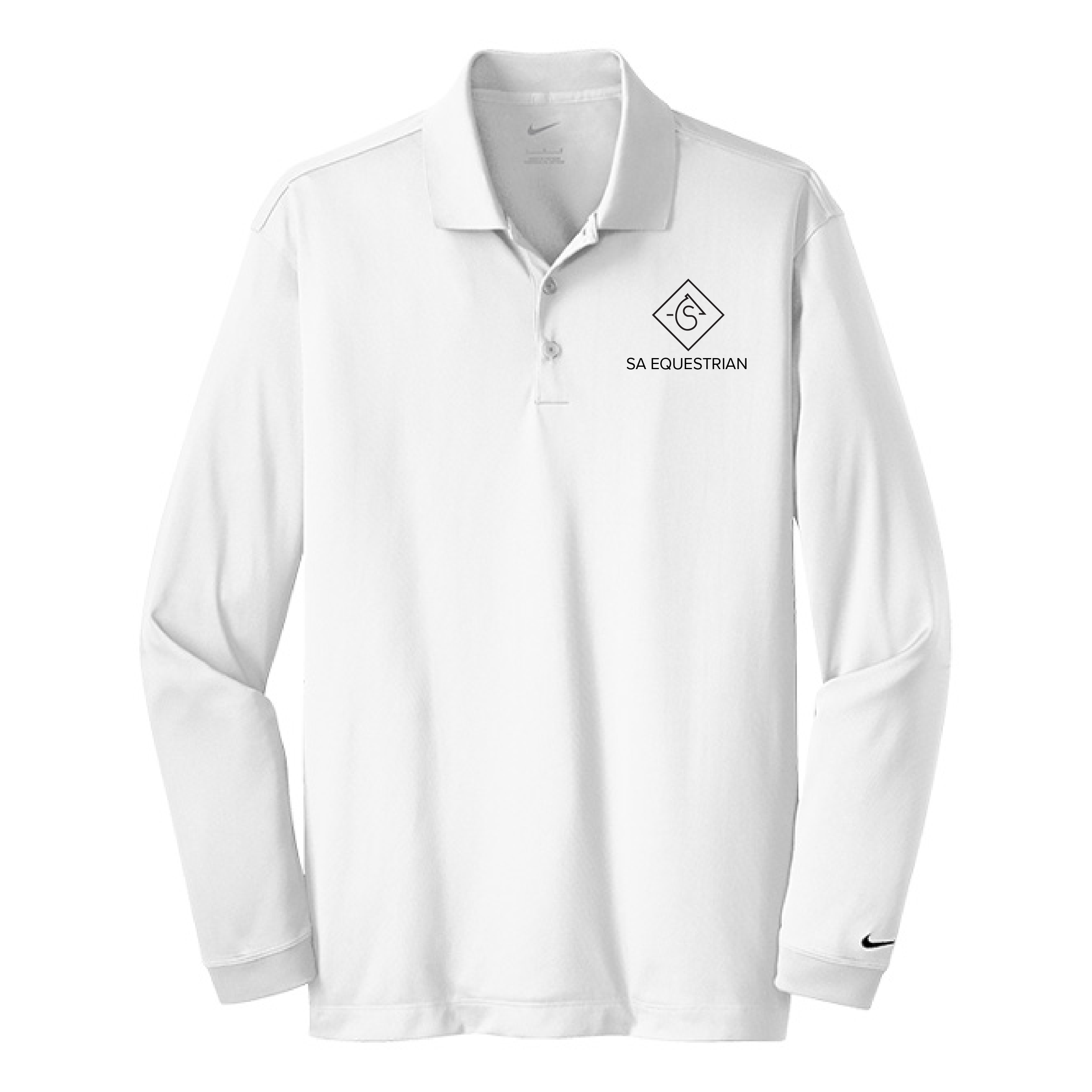 SA Equestrian Men's Nike Long Sleeve Stretch Dri-FIT Polo