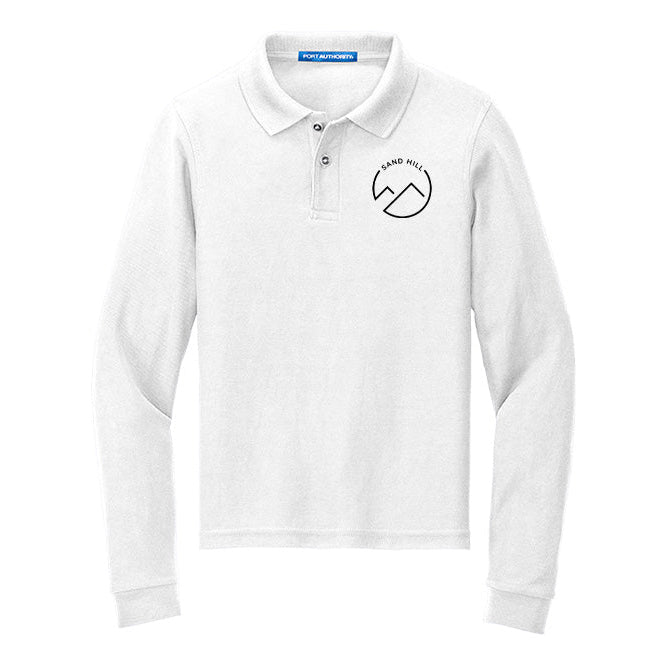 Youth Port Authority Long Sleeve Silk Touch Polo