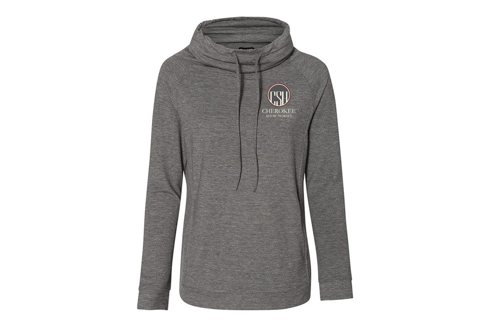 Women's Fleece Faux-Cashmere Funnel Neck Sweatshirt