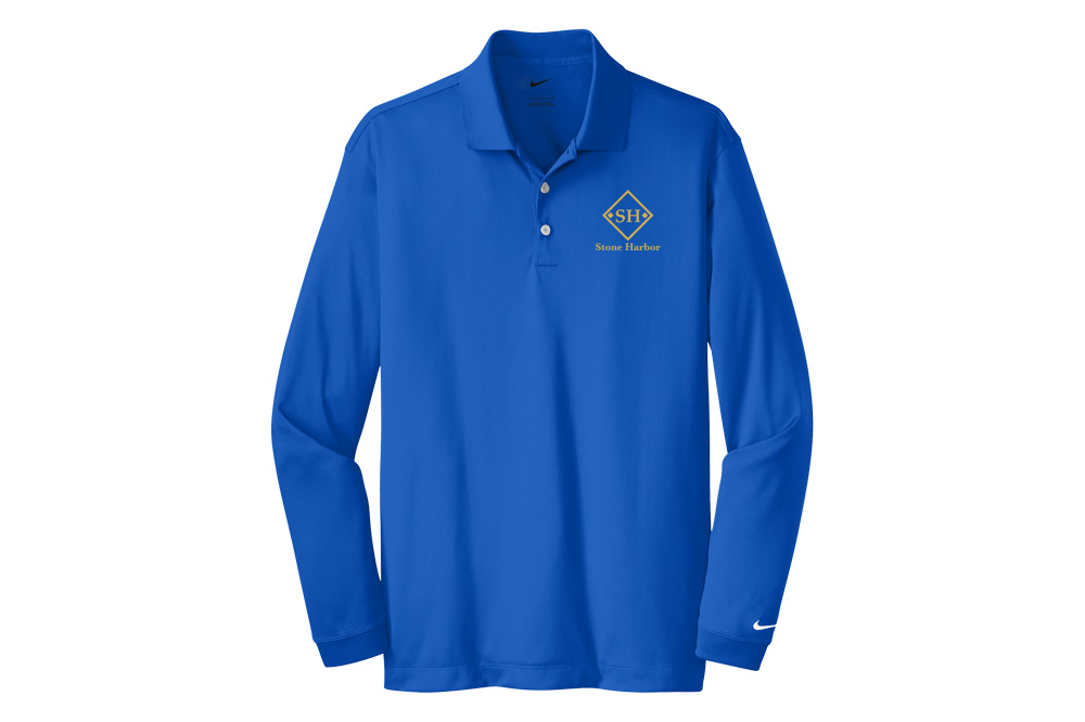 Stone Harbor Men's Nike Long Sleeve Stretch Dri-FIT Polo