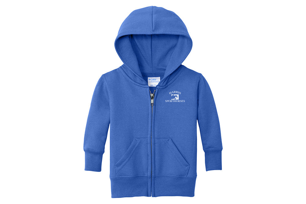 Harris Sporthorses Infant Port & Company Full-Zip Fleece Hooded Sweatshirt