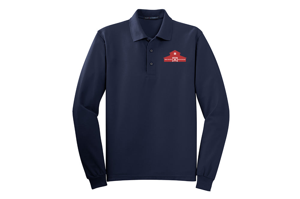 Red Barn IEA Men's Port Authority Long Sleeve Silk Touch Polo