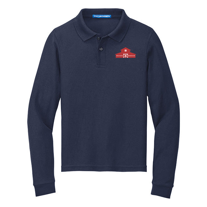 Red Barn IEA Youth Port Authority Long Sleeve Silk Touch Polo