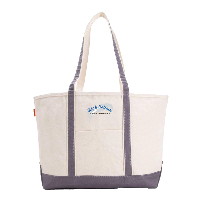 High Voltage Sporthorses CB Station Medium Canvas Tote