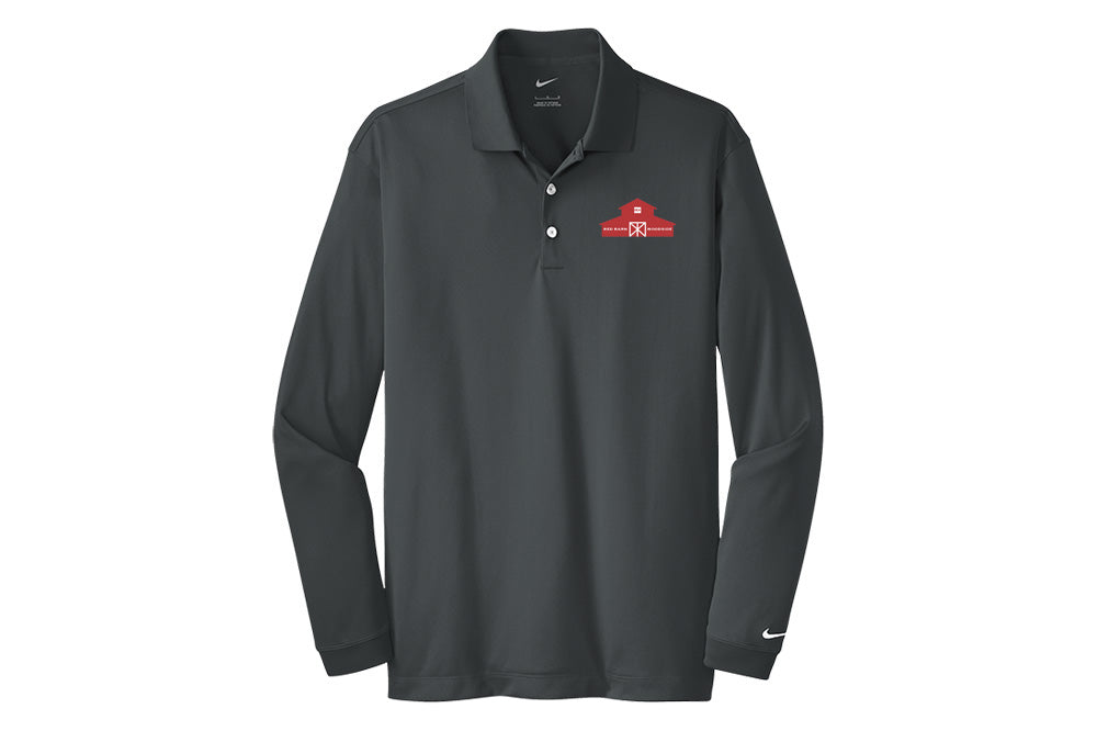 Red Barn IEA Men's Nike Long Sleeve Stretch Dri-FIT Polo