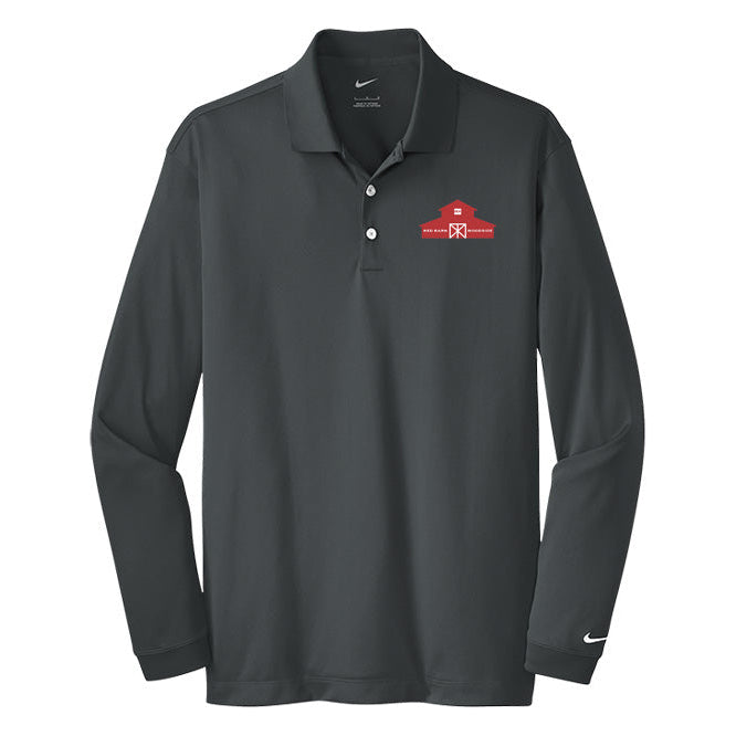 Red Barn IEA Men's Nike Long Sleeve Stretch Dri-FIT Polo