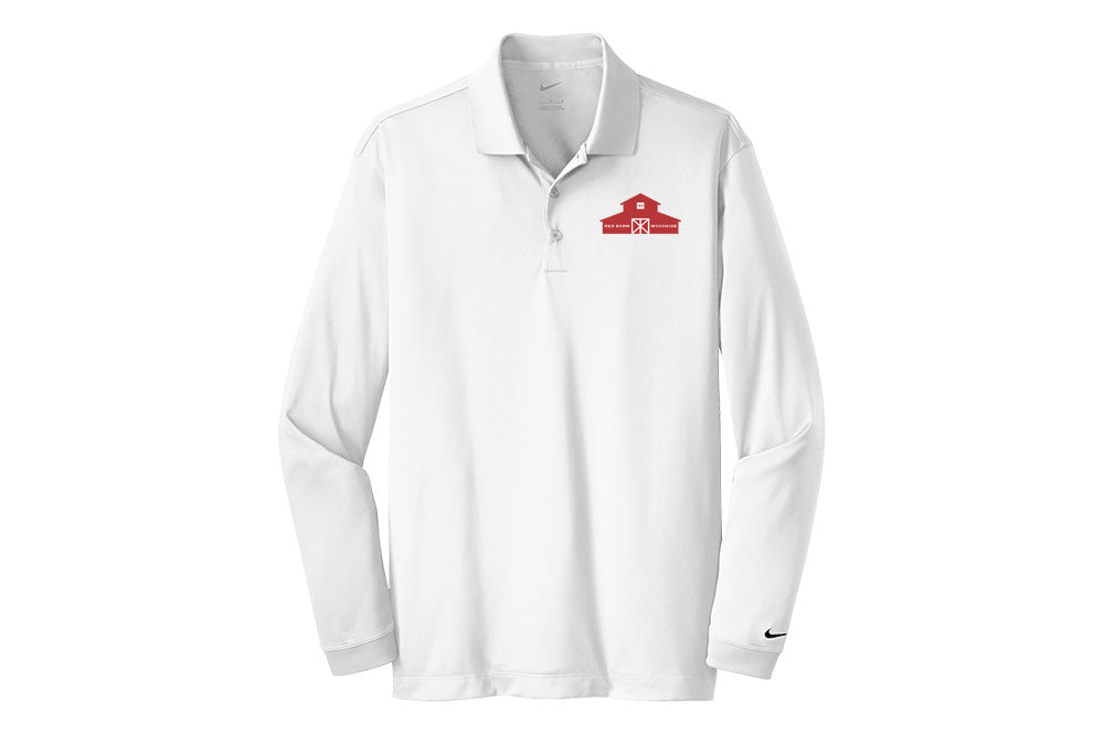 Red Barn IEA Men's Nike Long Sleeve Stretch Dri-FIT Polo