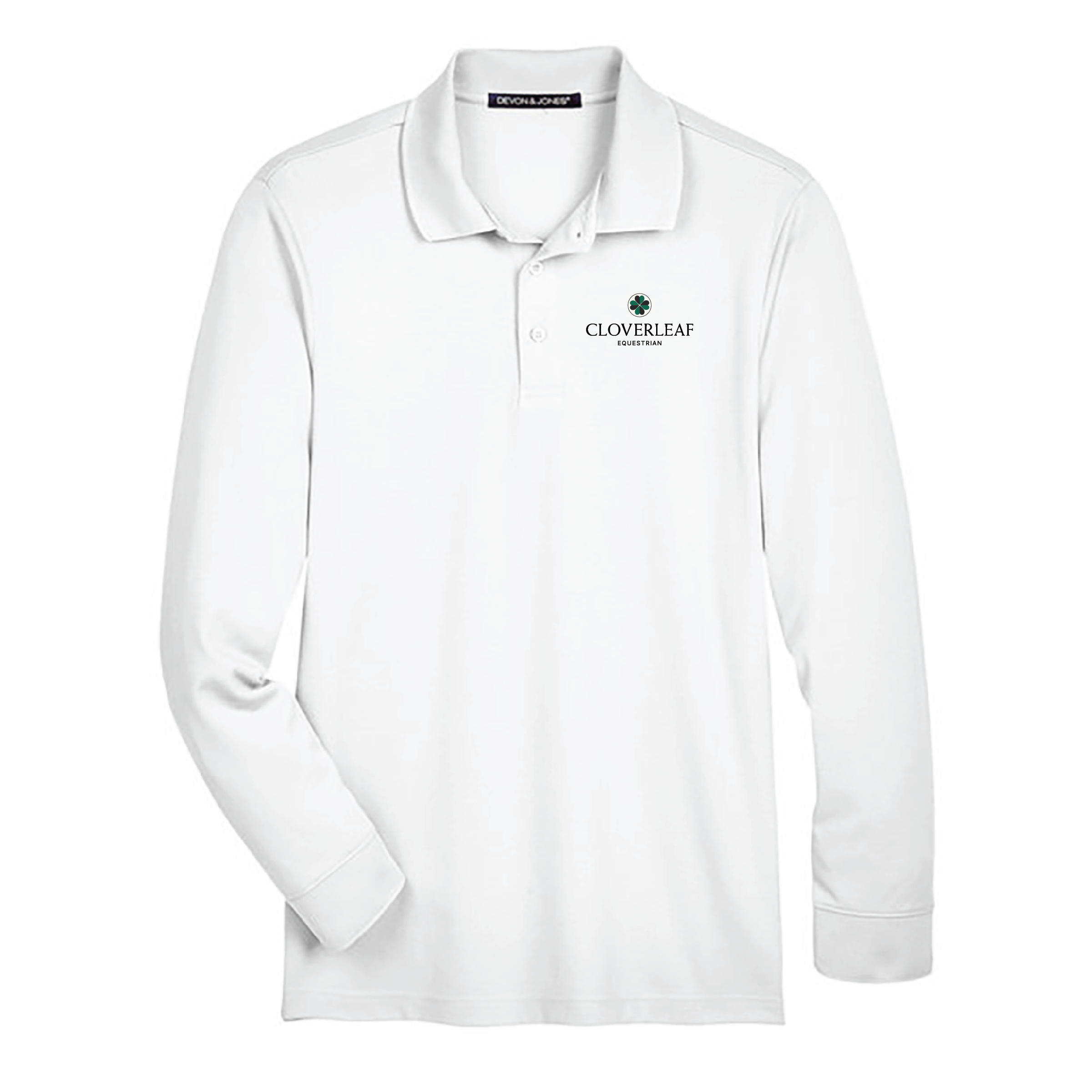 Cloverleaf Equestrian Men's Devon & Jones Long Sleeve Performance Polo