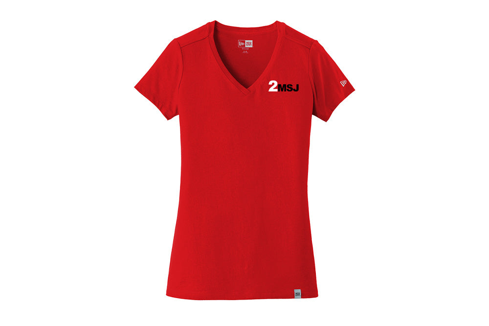 2 Mutch Women's New Era Heritage Blend V-Neck Tee