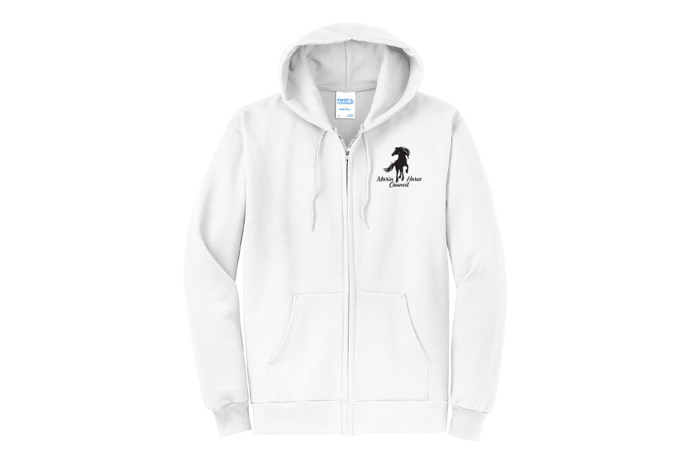 Marin Horse Council Men's Port & Company Fleece Zip-Up Hoodie