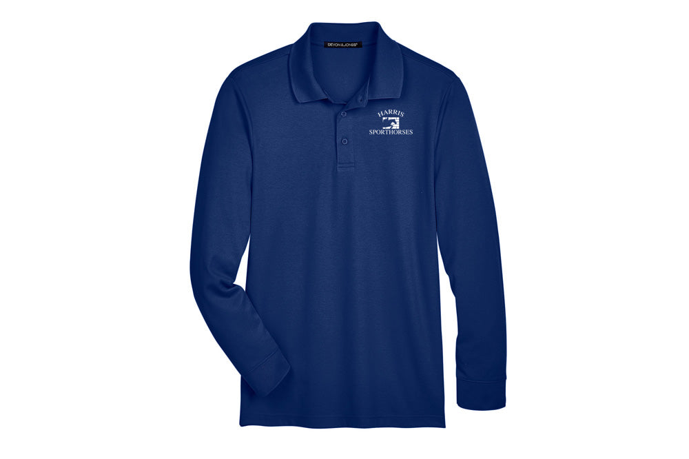 Harris Sporthorses Men's Devon & Jones Long Sleeve Performance Polo