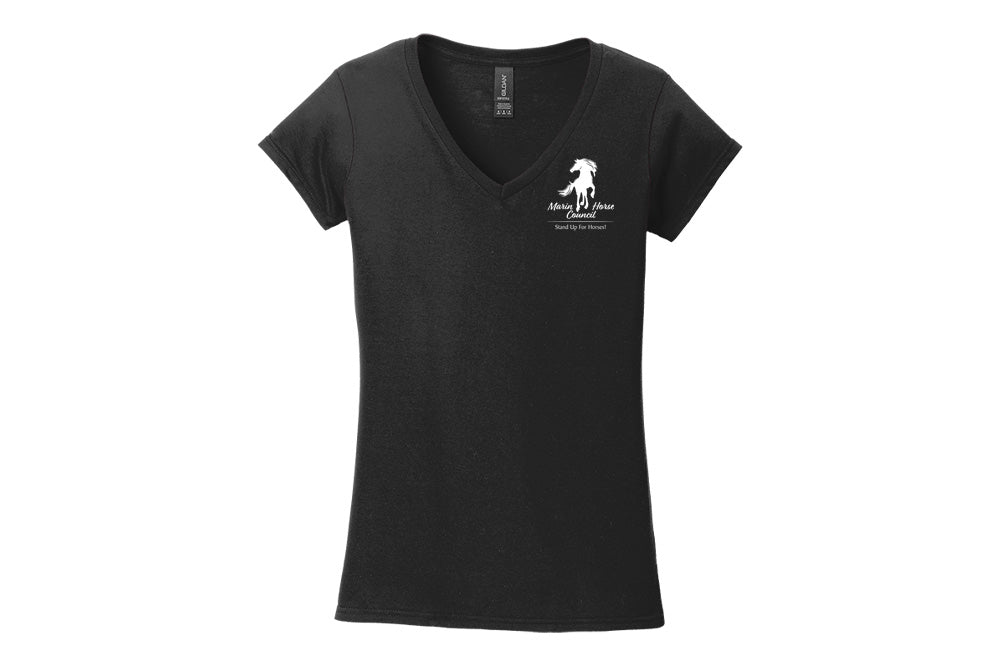 Marin Horse Council Women's Softstyle V-Neck T-Shirt