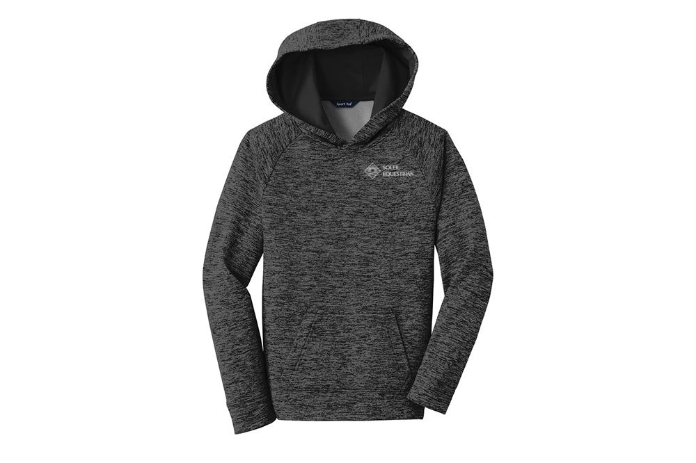 Soleil Equestrian Youth Sport-Tek PosiCharge Heather Fleece Hooded Pullover