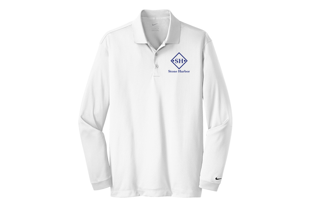 Stone Harbor Men's Nike Long Sleeve Stretch Dri-FIT Polo
