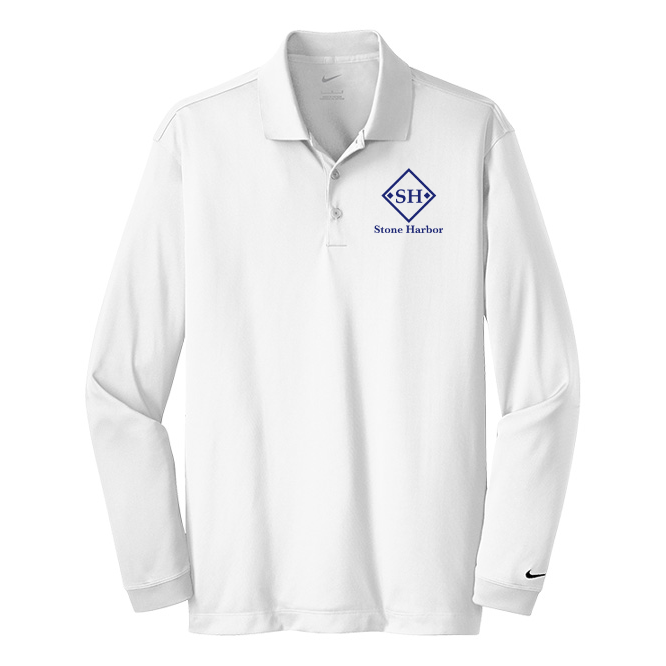 Stone Harbor Men's Nike Long Sleeve Stretch Dri-FIT Polo