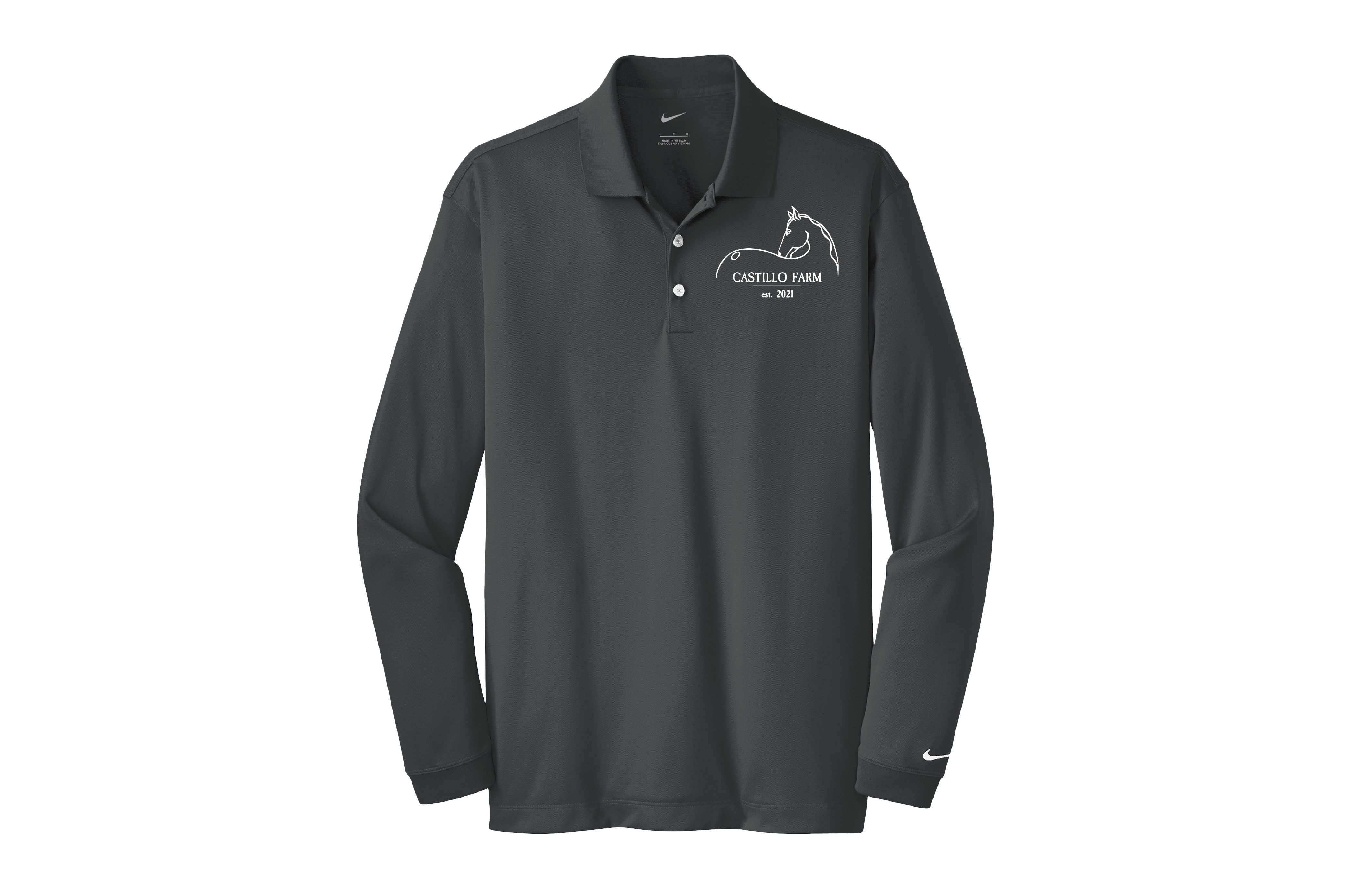 Castillo Farm Men's Nike Long Sleeve Stretch Dri-FIT Polo