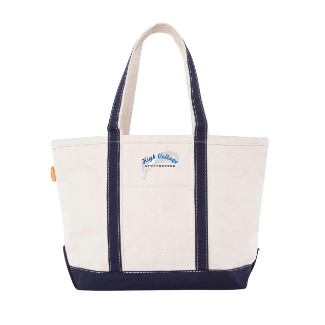 High Voltage Sporthorses CB Station Medium Canvas Tote
