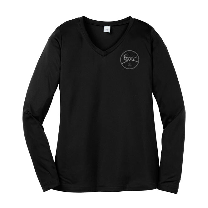 Sandhaven Women's Sport-Tek Long Sleeve Competitor V-Neck