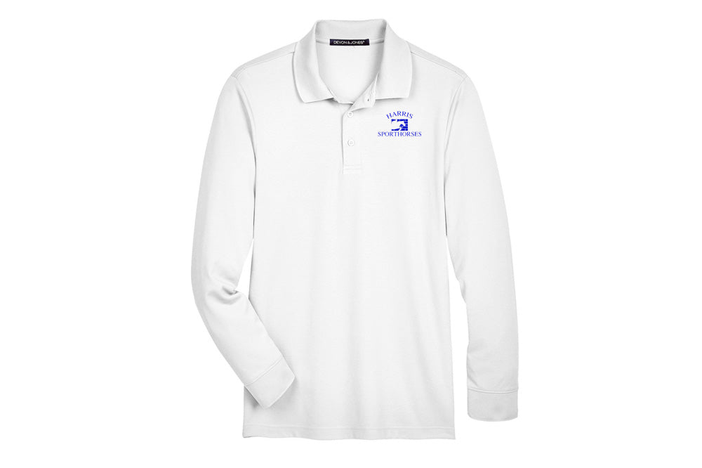 Harris Sporthorses Men's Devon & Jones Long Sleeve Performance Polo