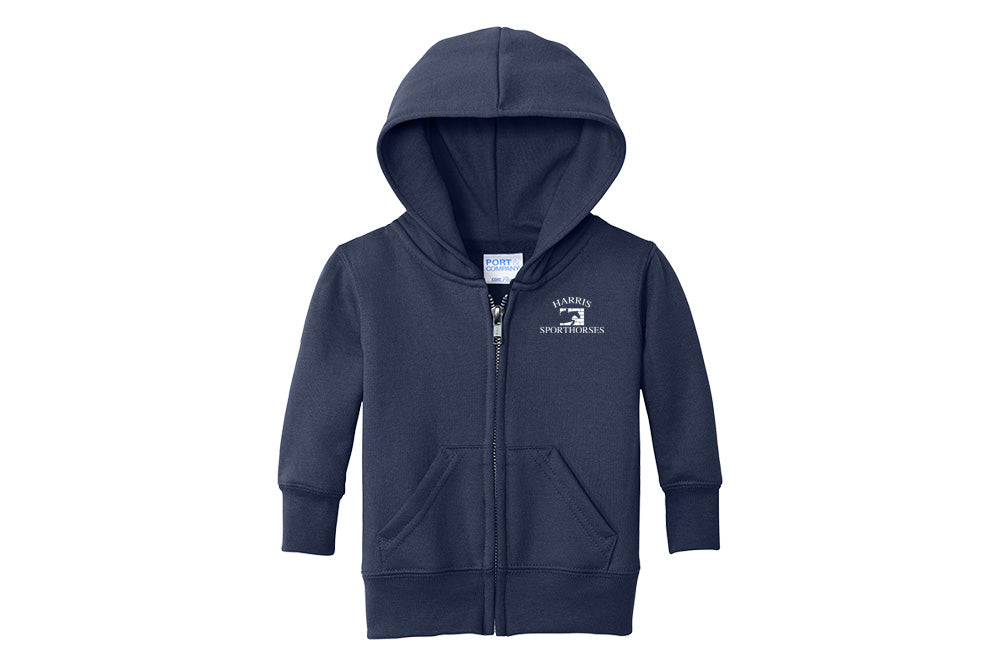 Harris Sporthorses Infant Port & Company Full-Zip Fleece Hooded Sweatshirt