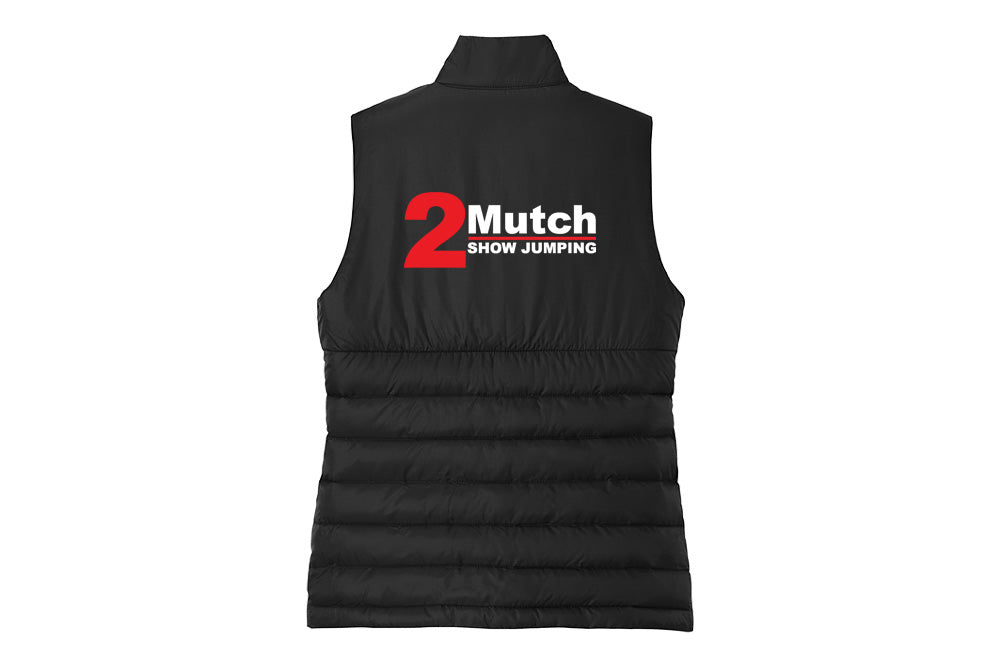 2 Mutch Women's Eddie Bauer Quilted Vest - Full Logo