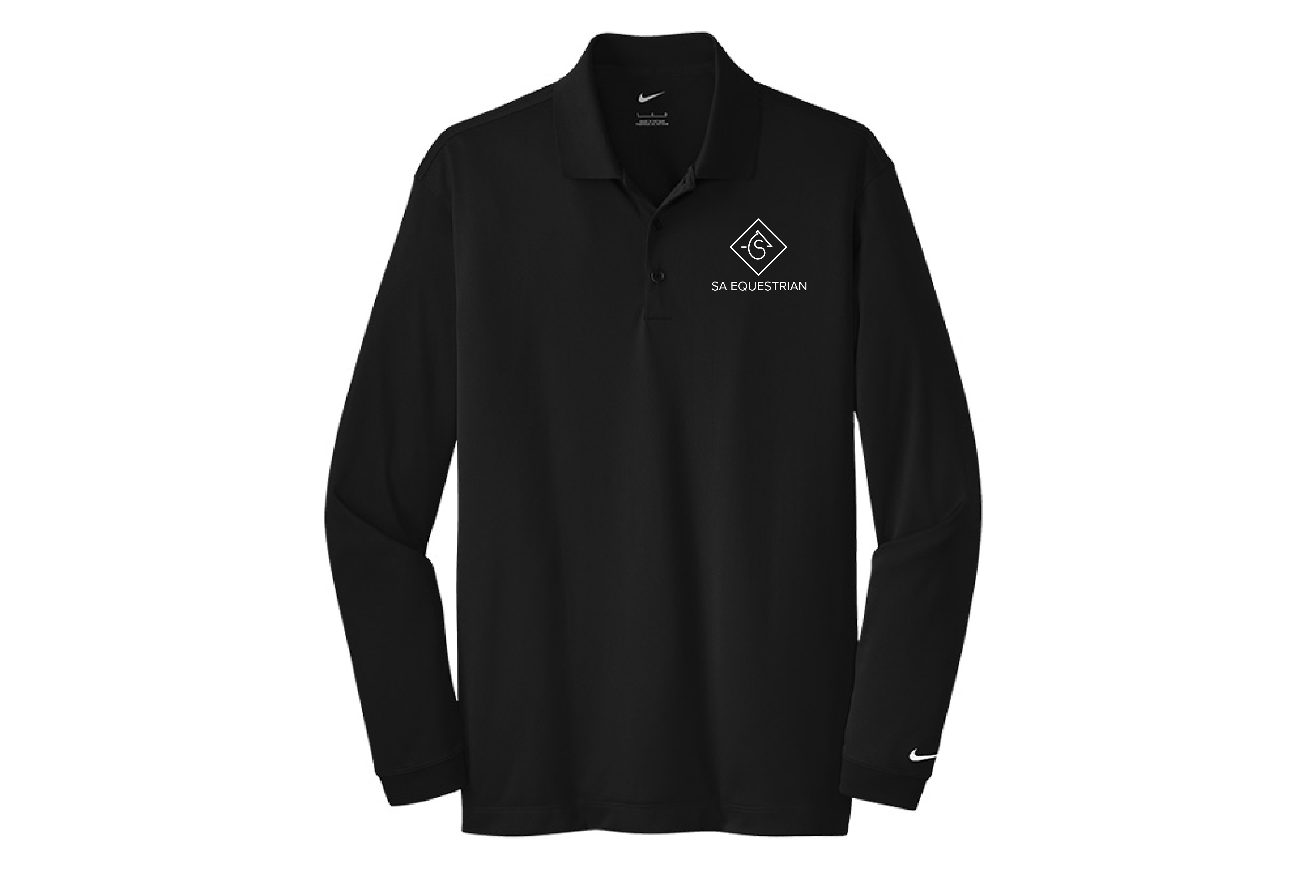 SA Equestrian Men's Nike Long Sleeve Stretch Dri-FIT Polo