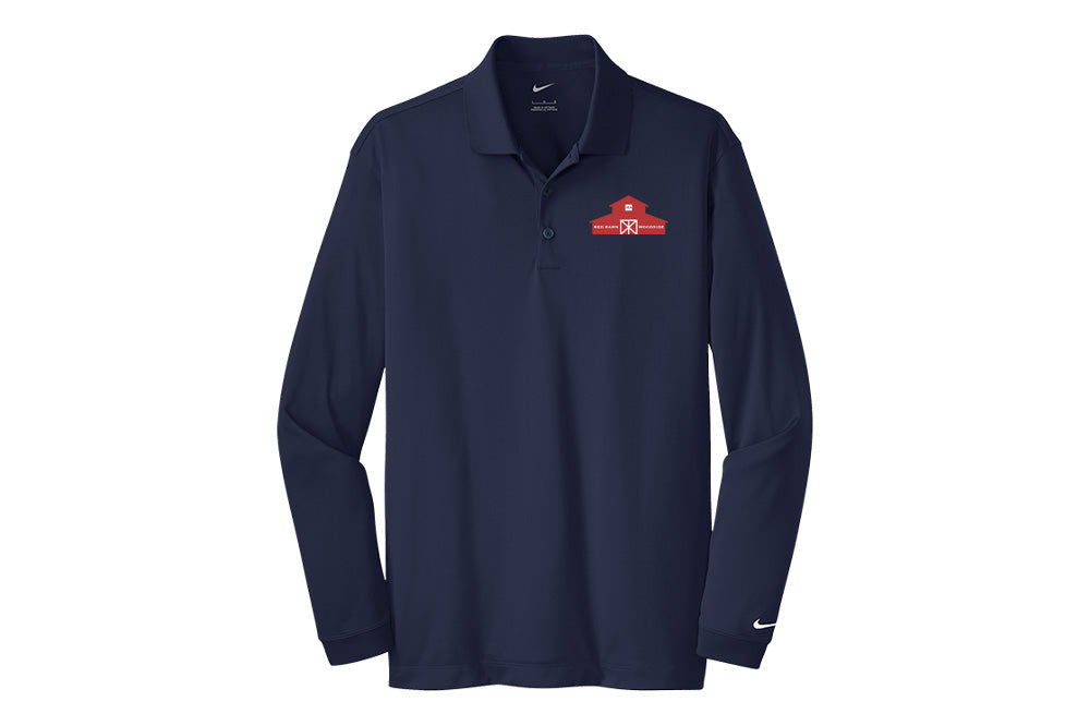 Red Barn IEA Men's Nike Long Sleeve Stretch Dri-FIT Polo