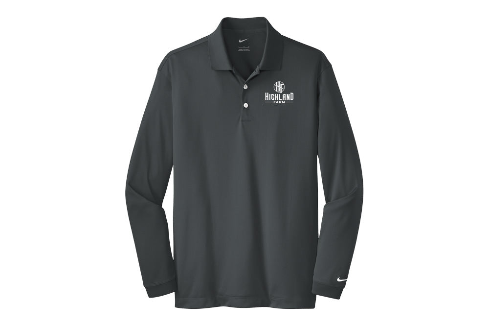 Highland Farm Men's Nike Long Sleeve Stretch Dri-FIT Polo