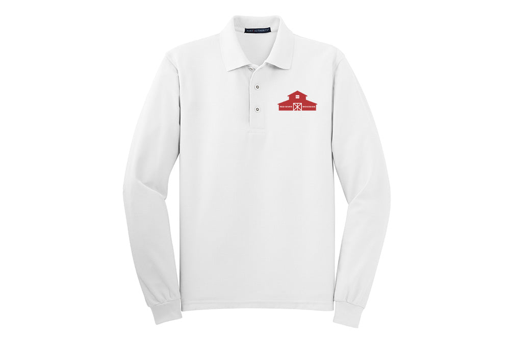 Red Barn IEA Men's Port Authority Long Sleeve Silk Touch Polo