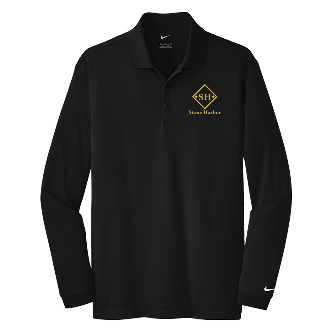 Stone Harbor Men's Nike Long Sleeve Stretch Dri-FIT Polo