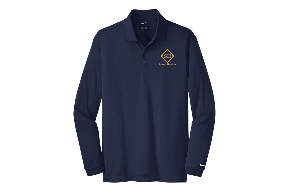 Stone Harbor Men's Nike Long Sleeve Stretch Dri-FIT Polo