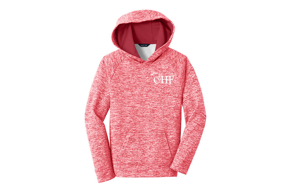 CHF Youth Sport-Tek PosiCharge Electric Heather Fleece Hooded Pullover