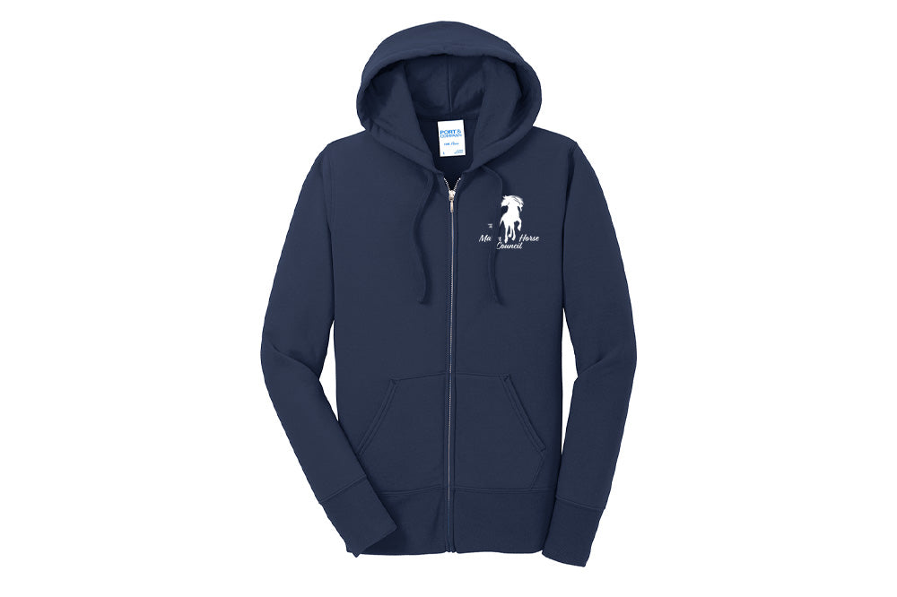 Marin Horse Council Women's Port & Company Fleece Zip-Up Hoodie