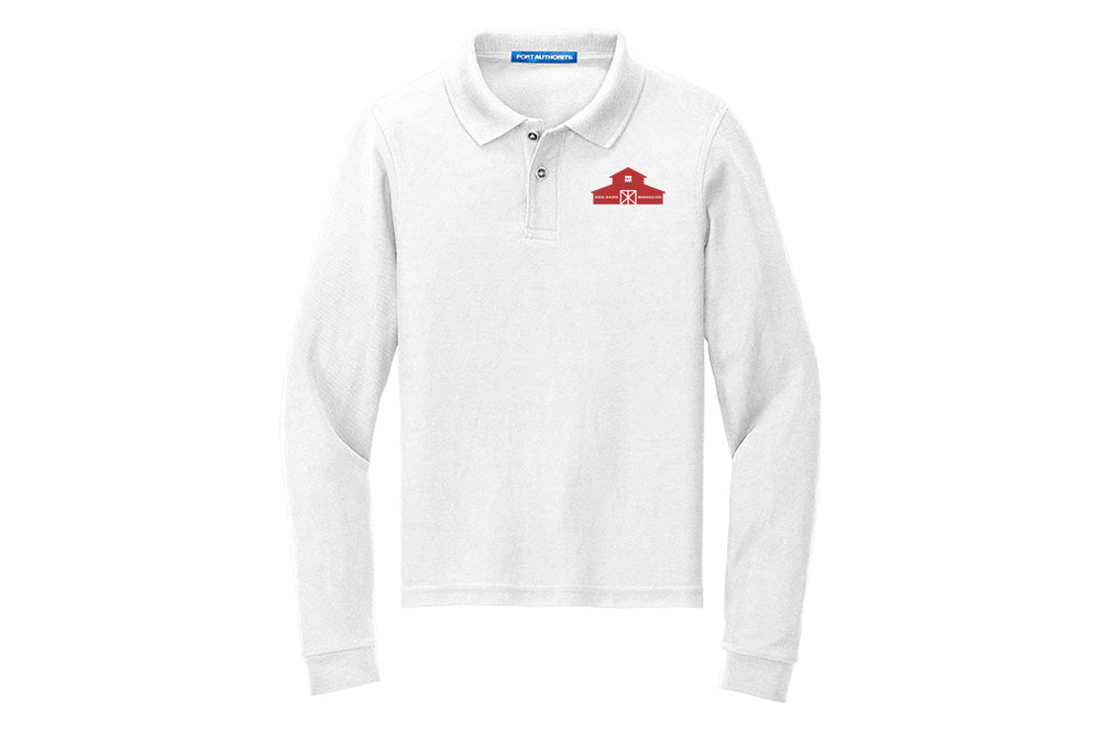Red Barn IEA Youth Port Authority Long Sleeve Silk Touch Polo