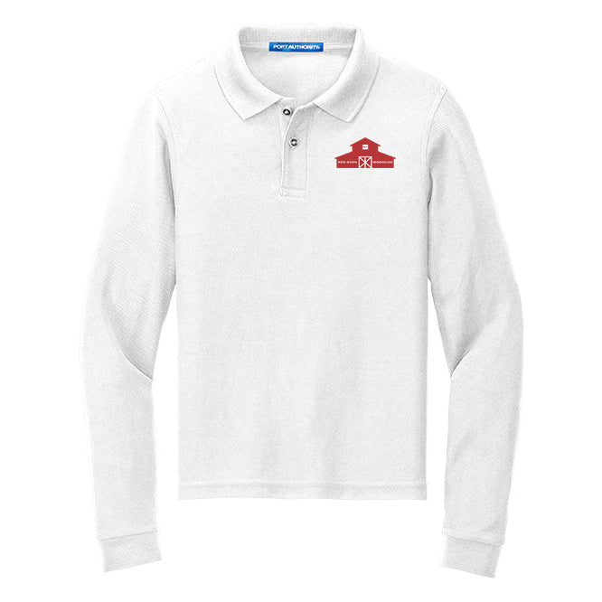 Red Barn IEA Youth Port Authority Long Sleeve Silk Touch Polo