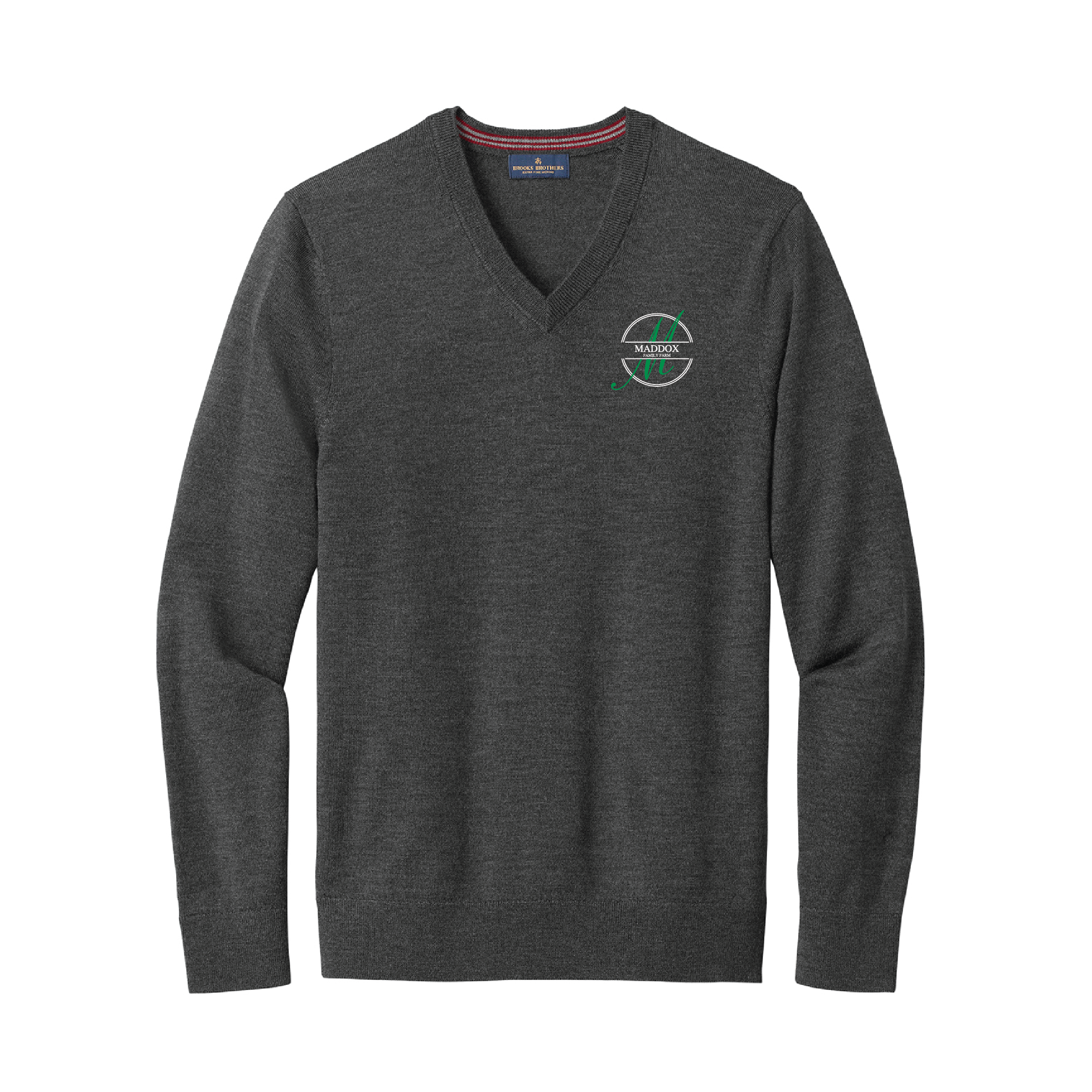 KMT Men's Brooks Brothers Washable Merino Wool V-Neck Sweater