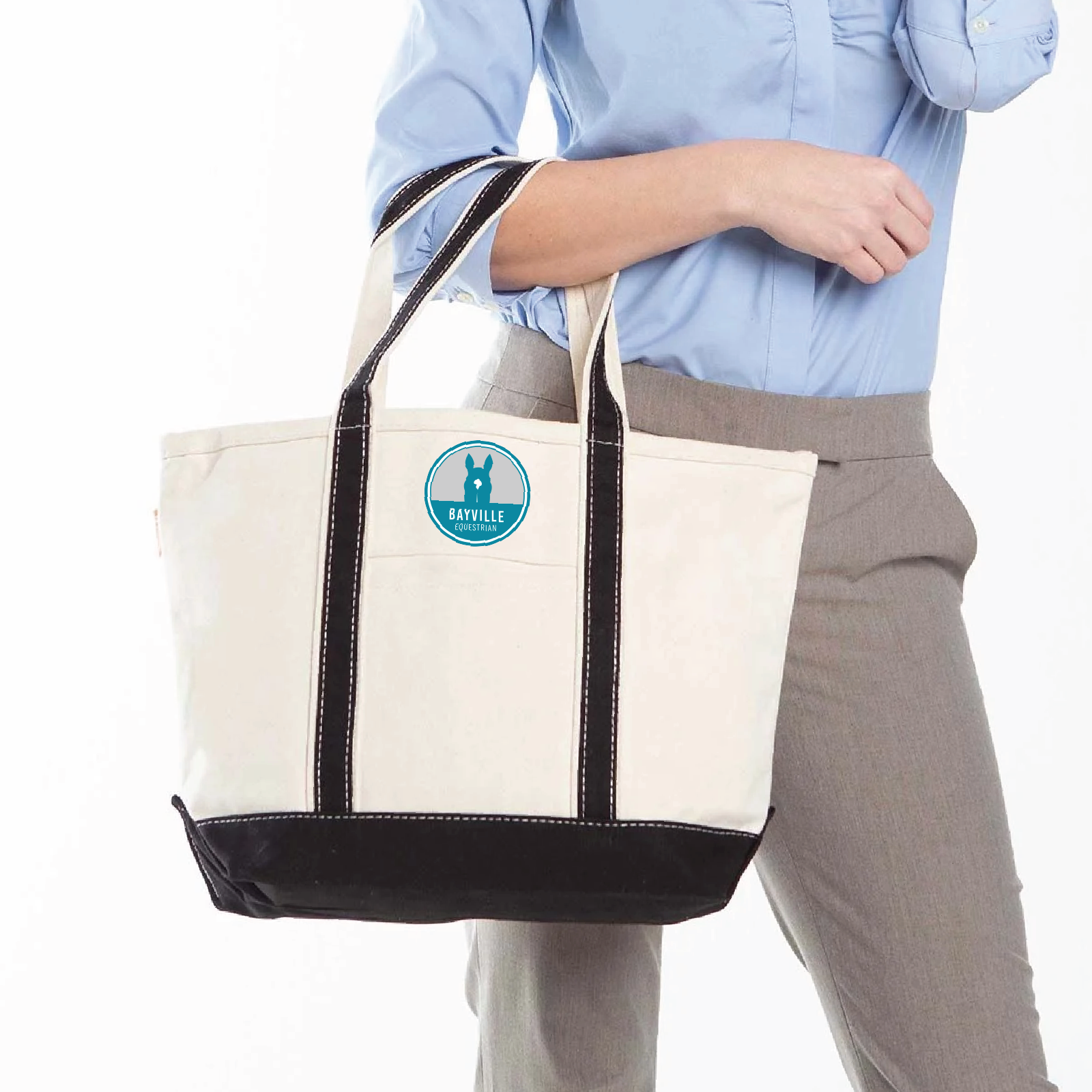 Bayville Equestrian CB Station Medium Canvas Tote