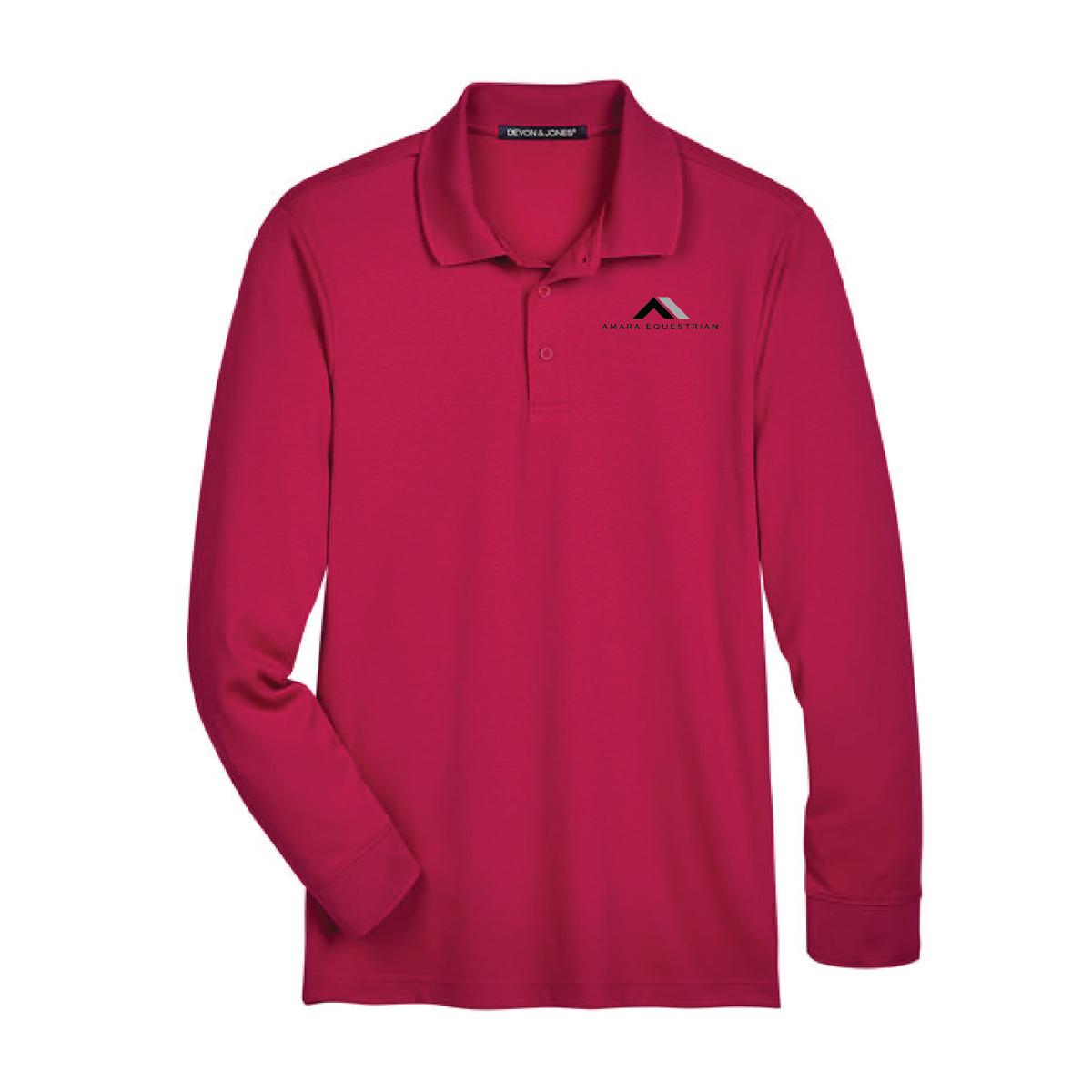 Amara Equestrian Men's Devon & Jones Long Sleeve Performance Polo
